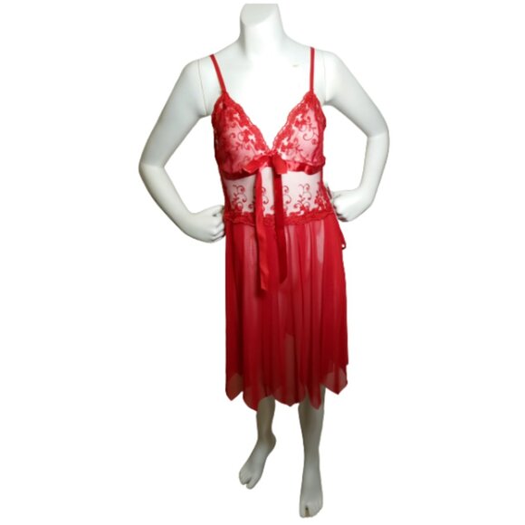 Red Lingerie Teddy (No Panty) – 100% Polyester - Picture 1 of 1